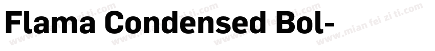 Flama Condensed Bol字体转换